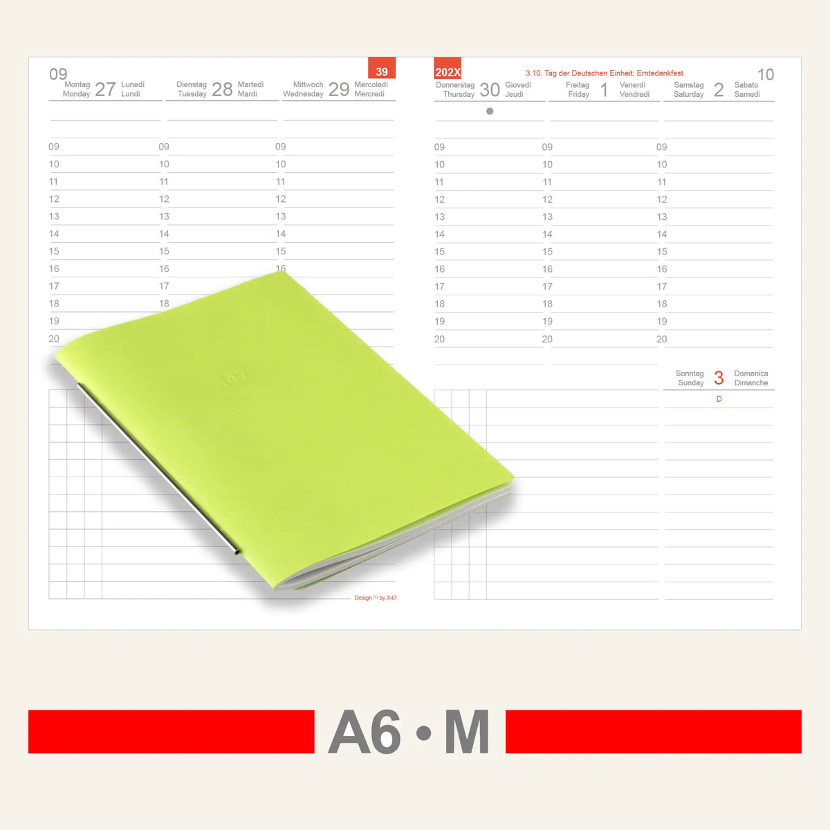 A6 Einlagen - Kalender