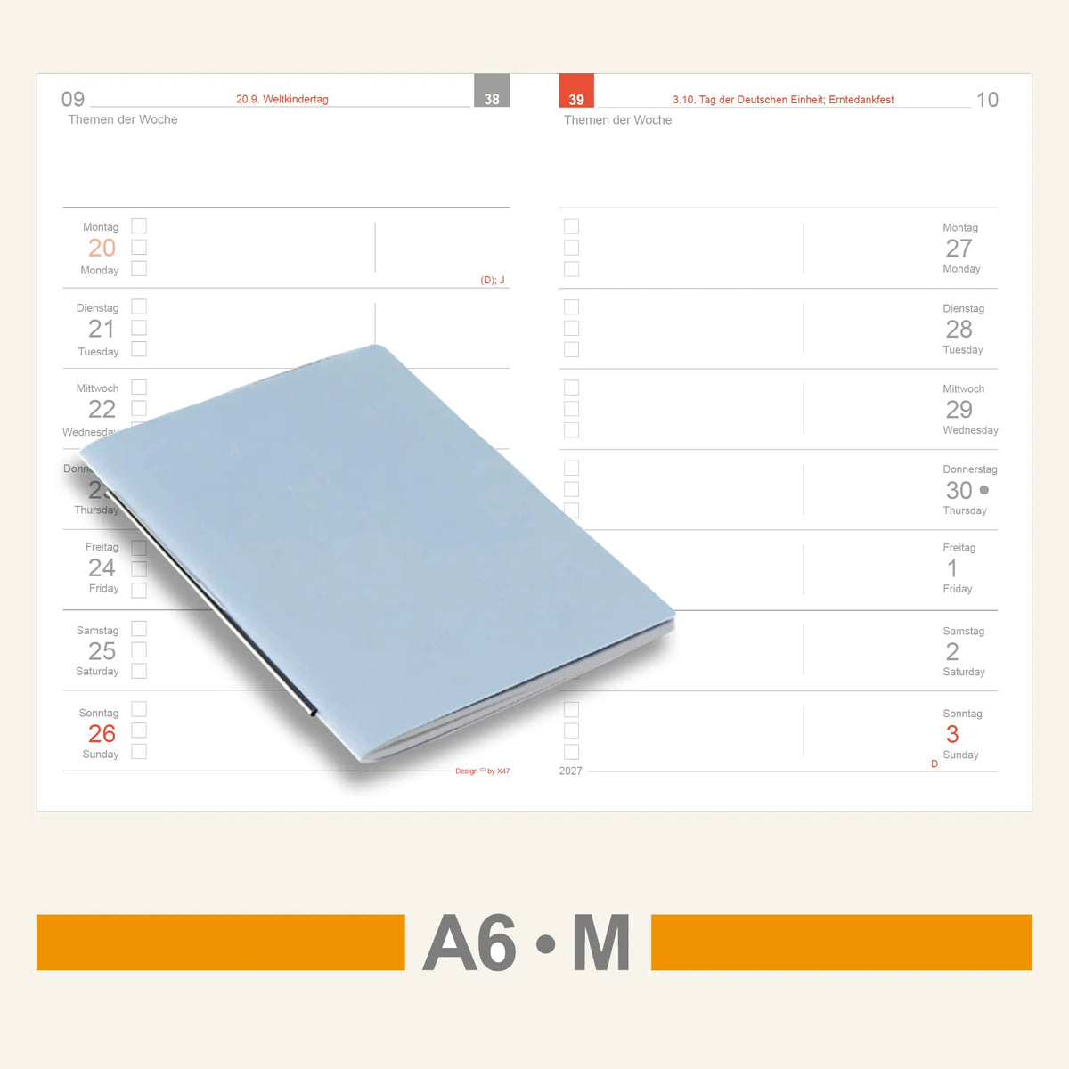 A6 Einlagen - Kalender