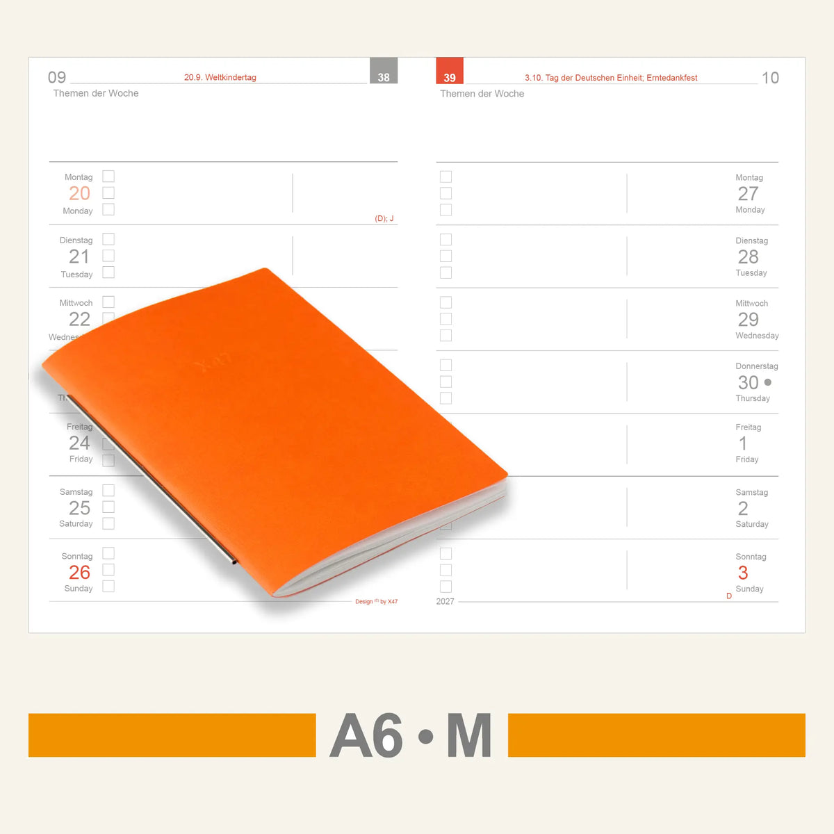 A6 Einlagen - Kalender