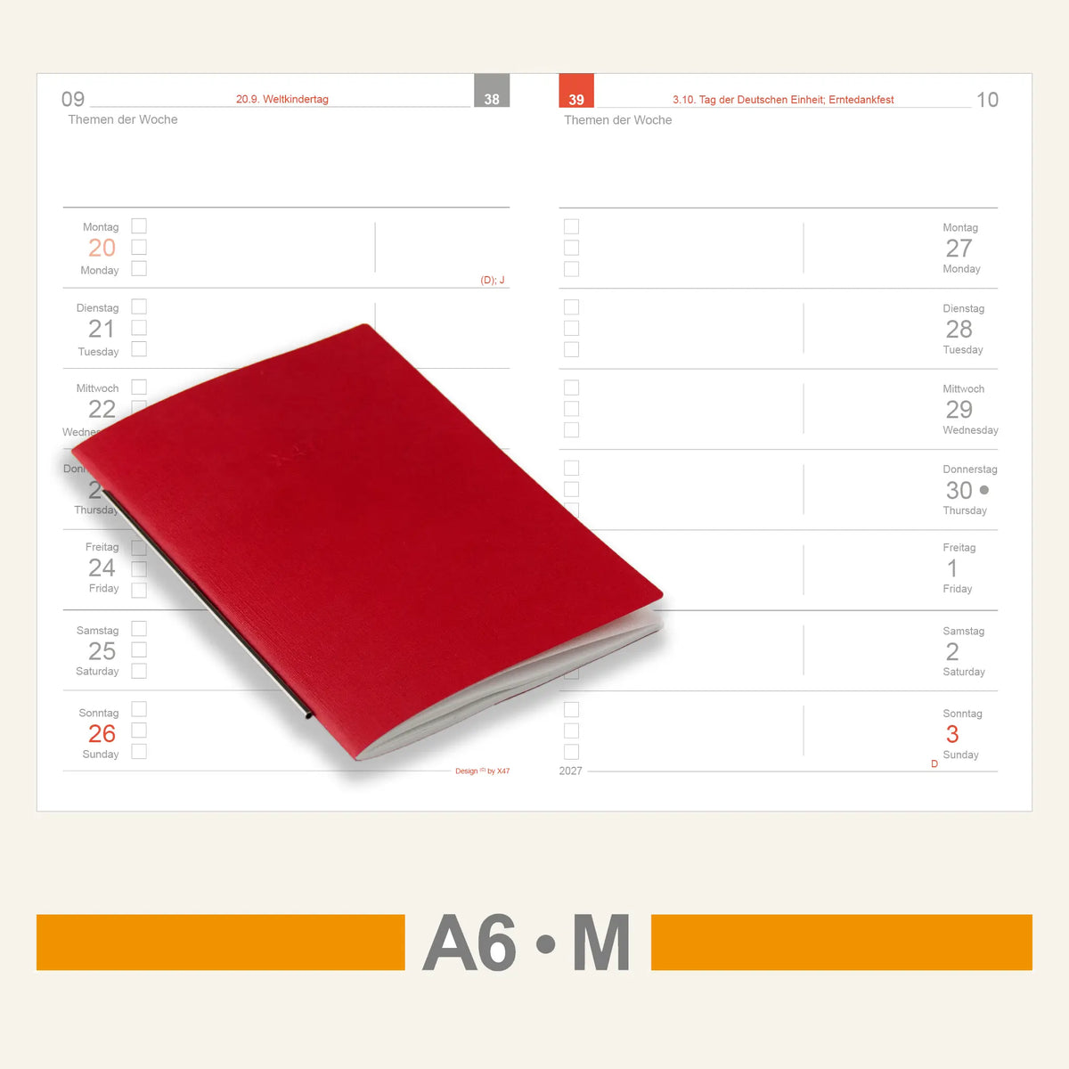 A6 Einlagen - Kalender