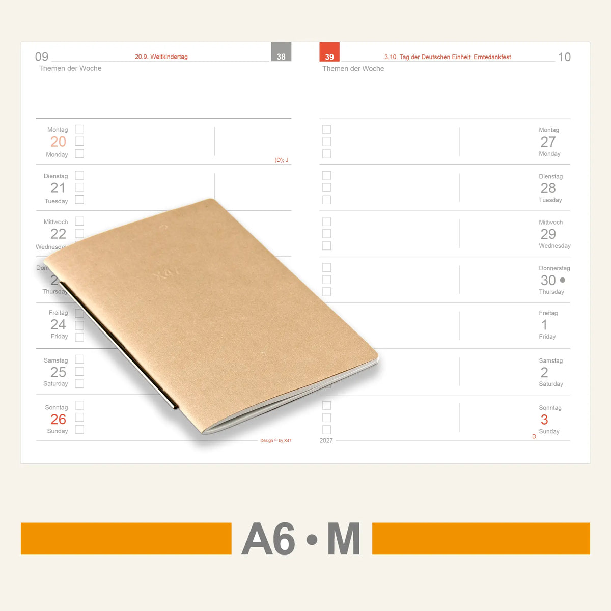 A6 Einlagen - Kalender