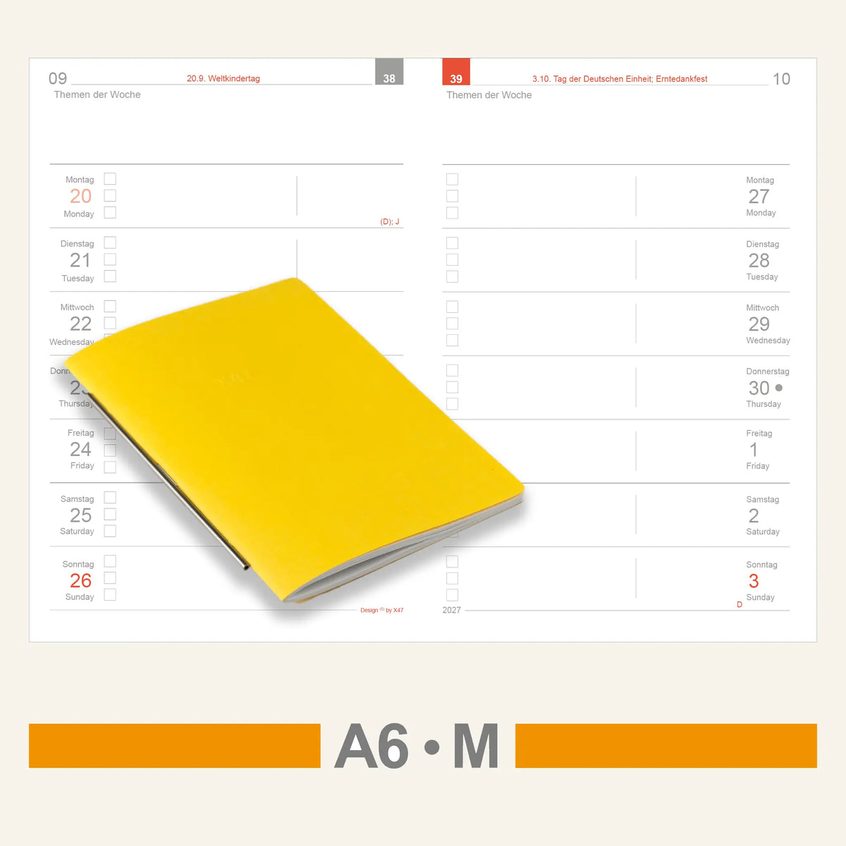 A6 Einlagen - Kalender