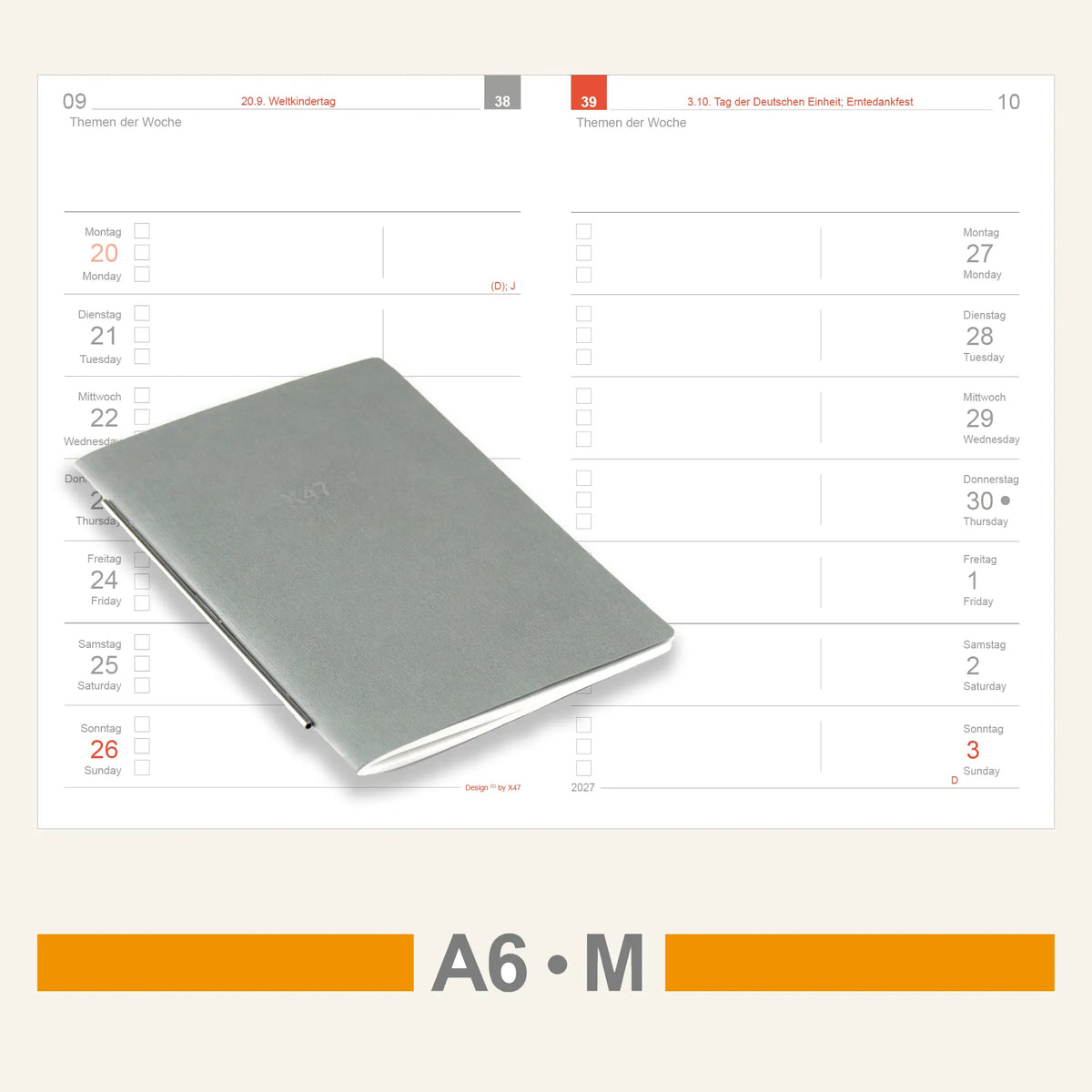 A6 Einlagen - Kalender