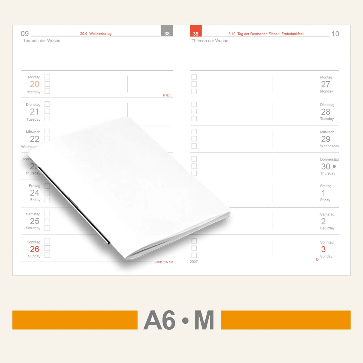 A6 Einlagen - Kalender