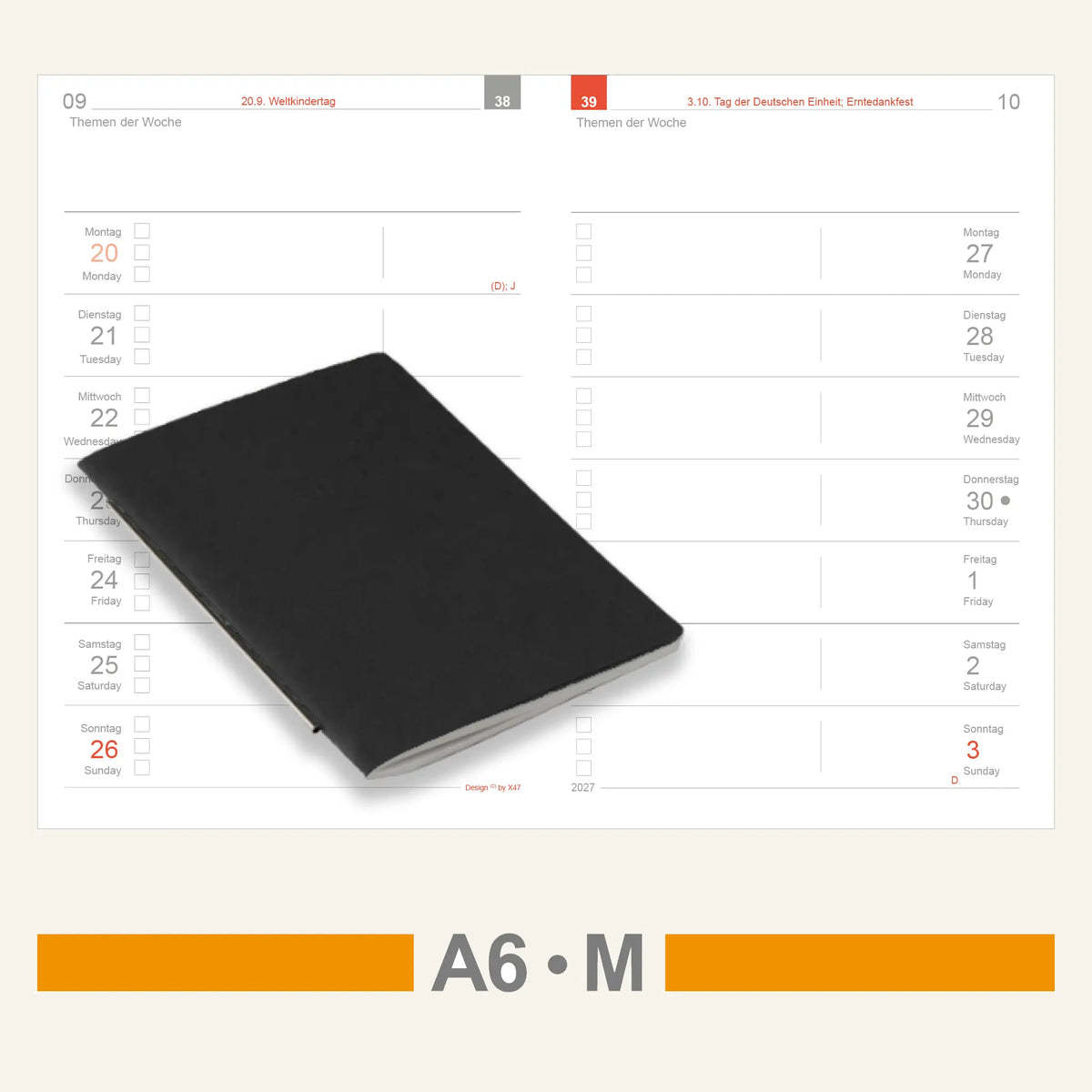 A6 Einlagen - Kalender