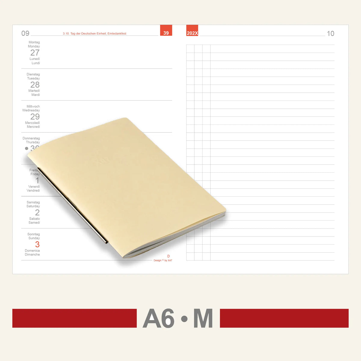 A6 Einlagen - Kalender