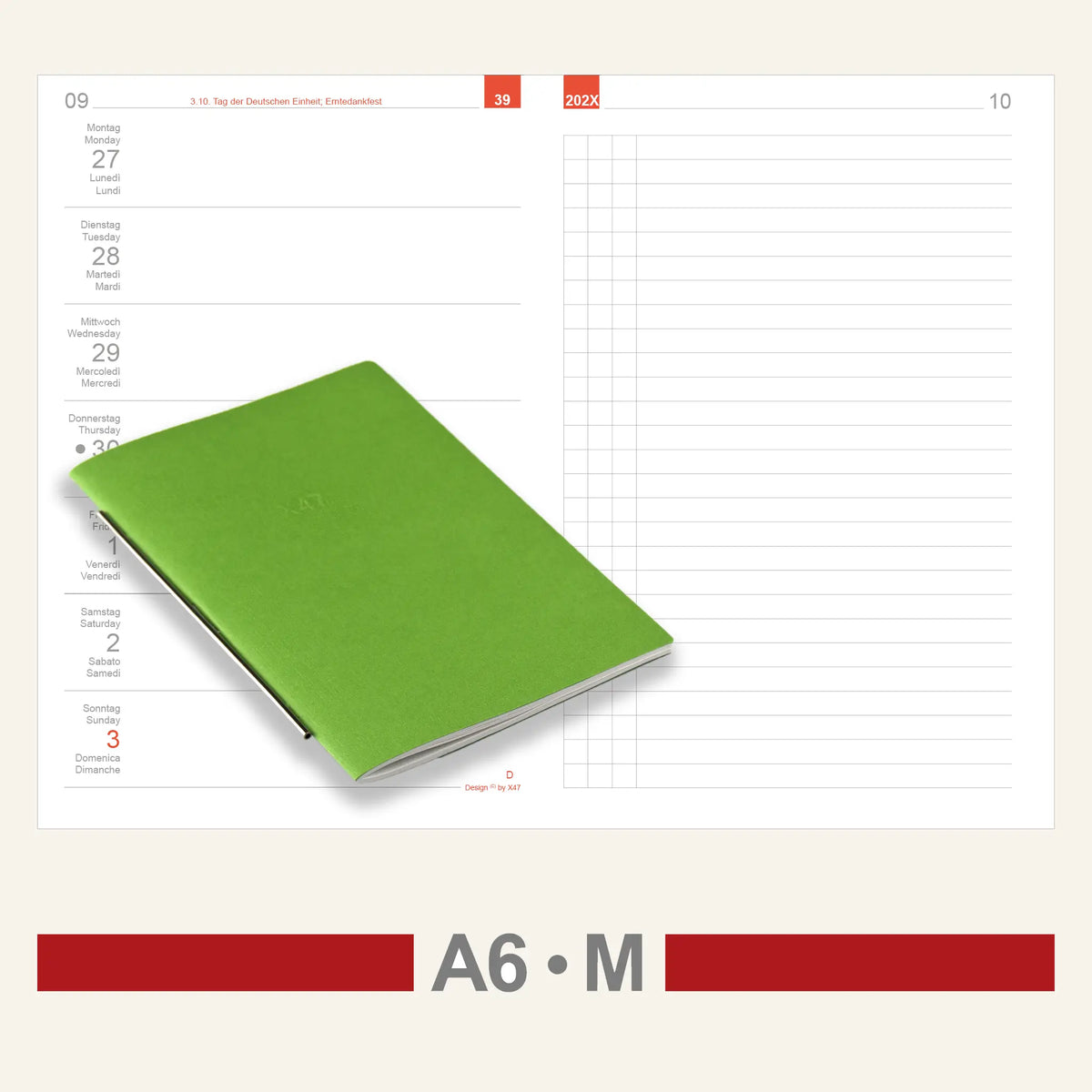 A6 Einlagen - Kalender