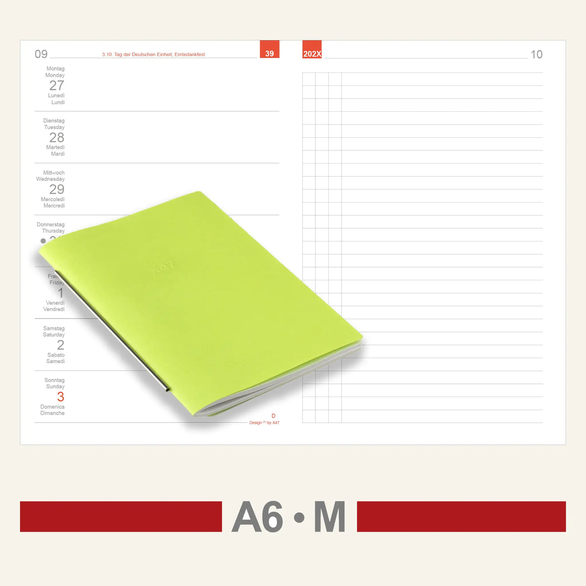 A6 Einlagen - Kalender