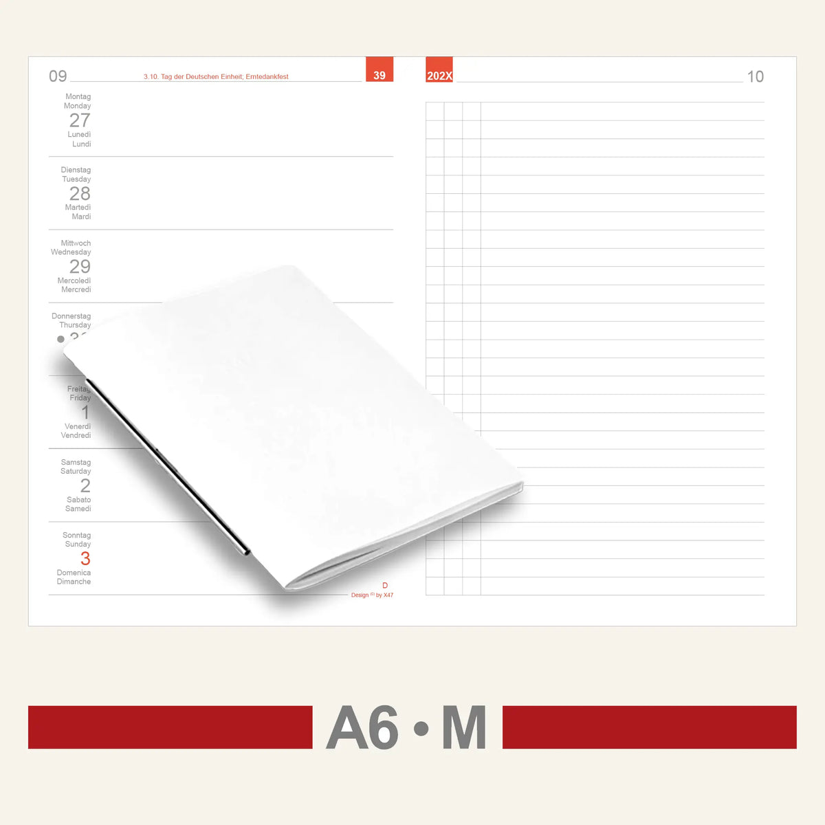A6 Einlagen - Kalender