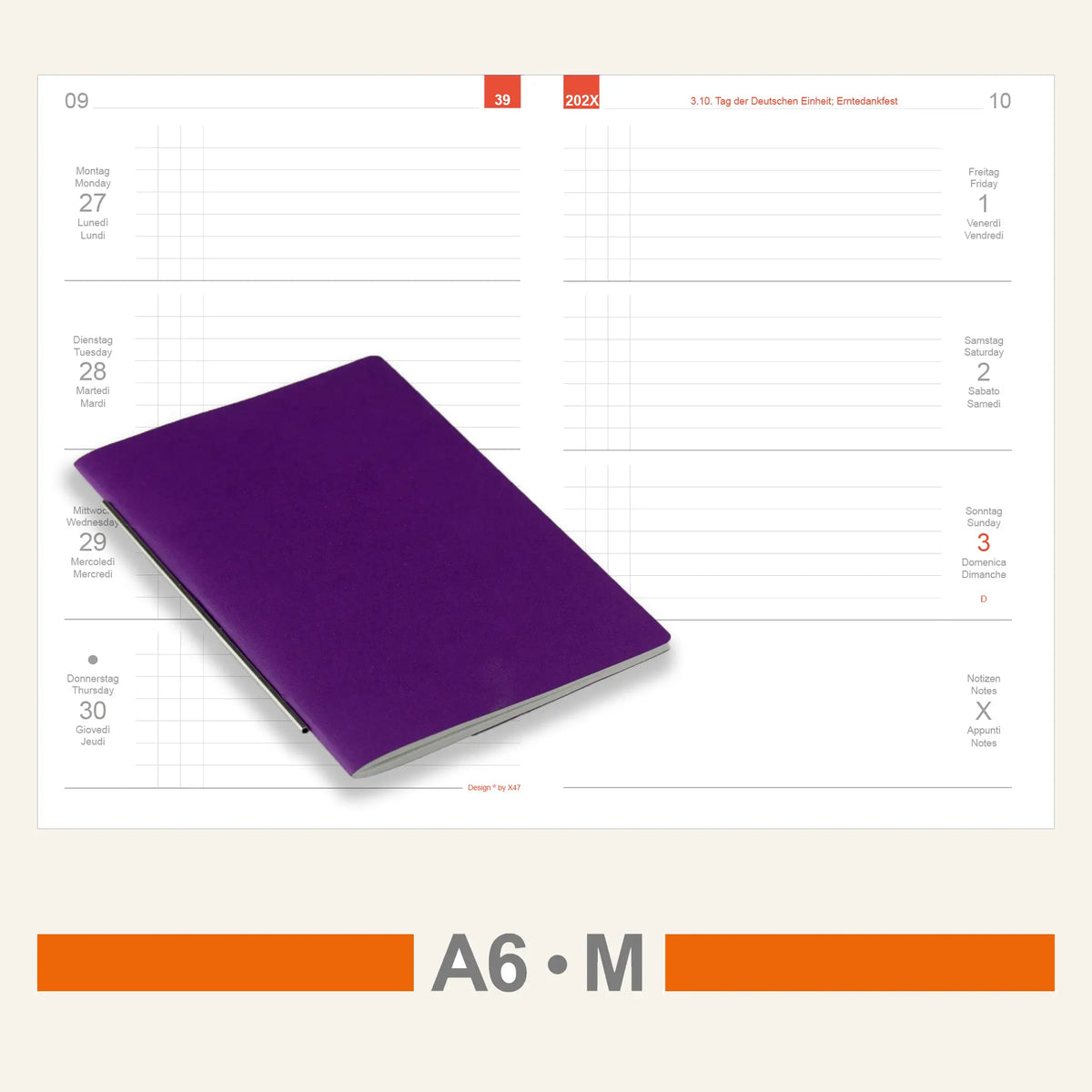 A6 Einlagen - Kalender