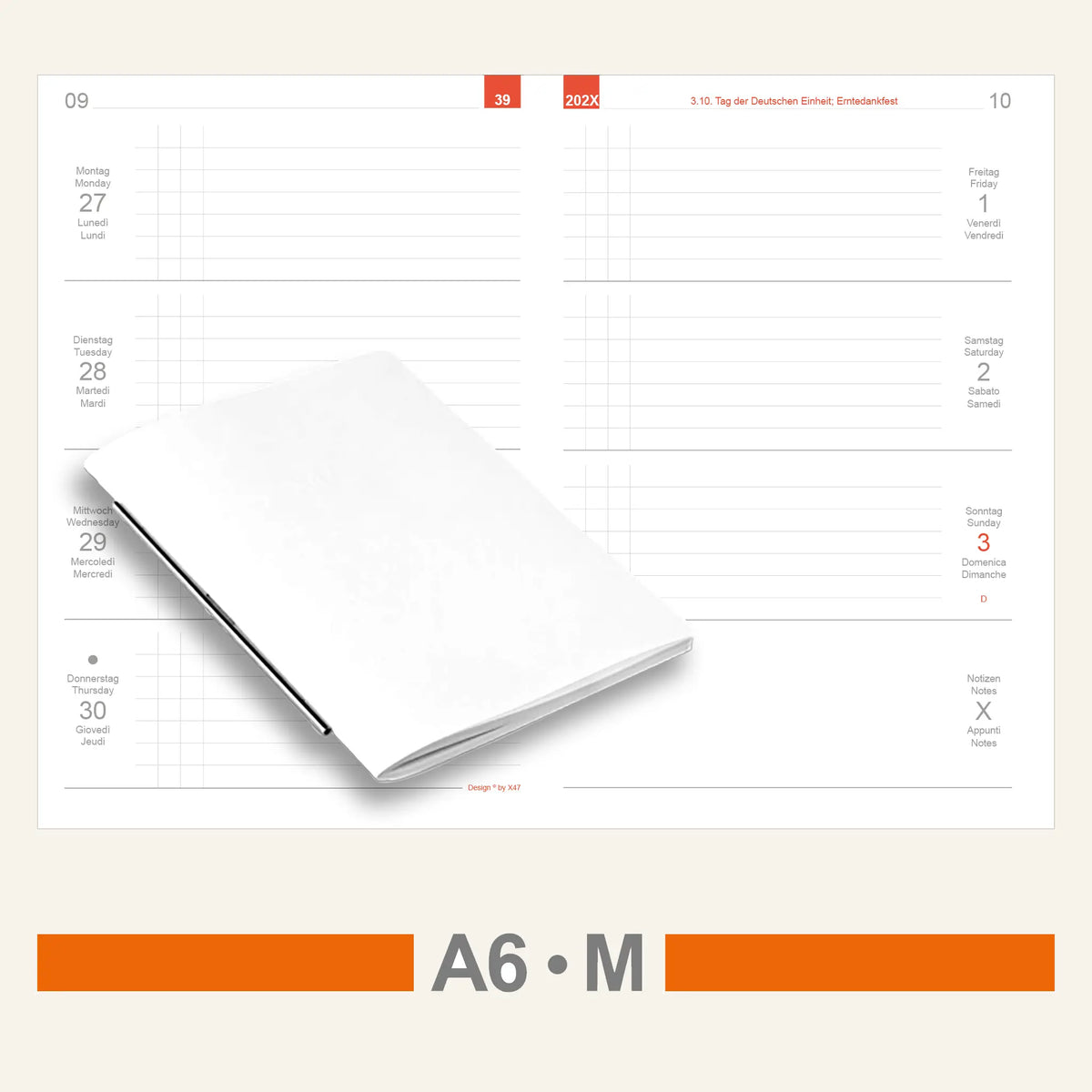 A6 Einlagen - Kalender