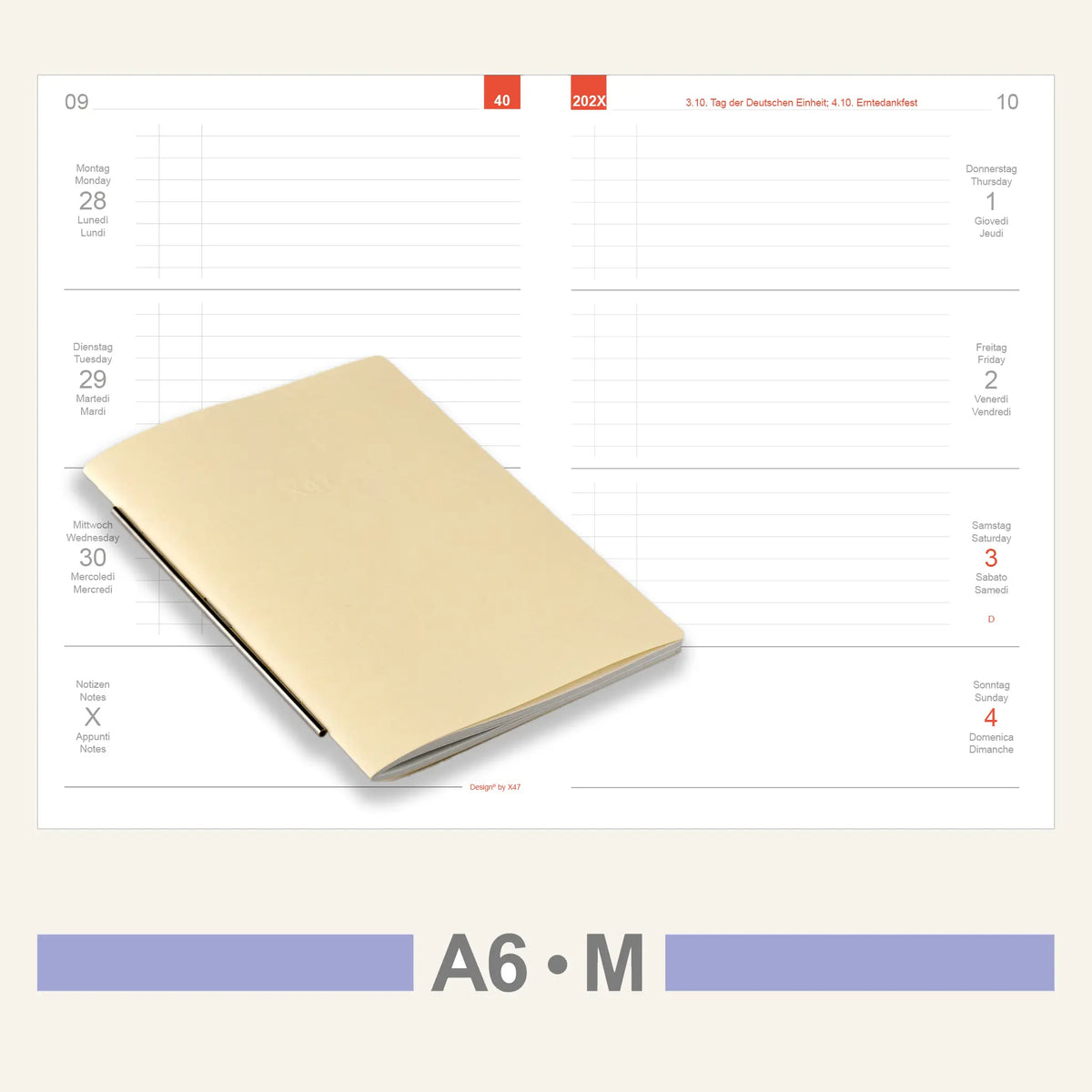 A6 Einlagen - Kalender