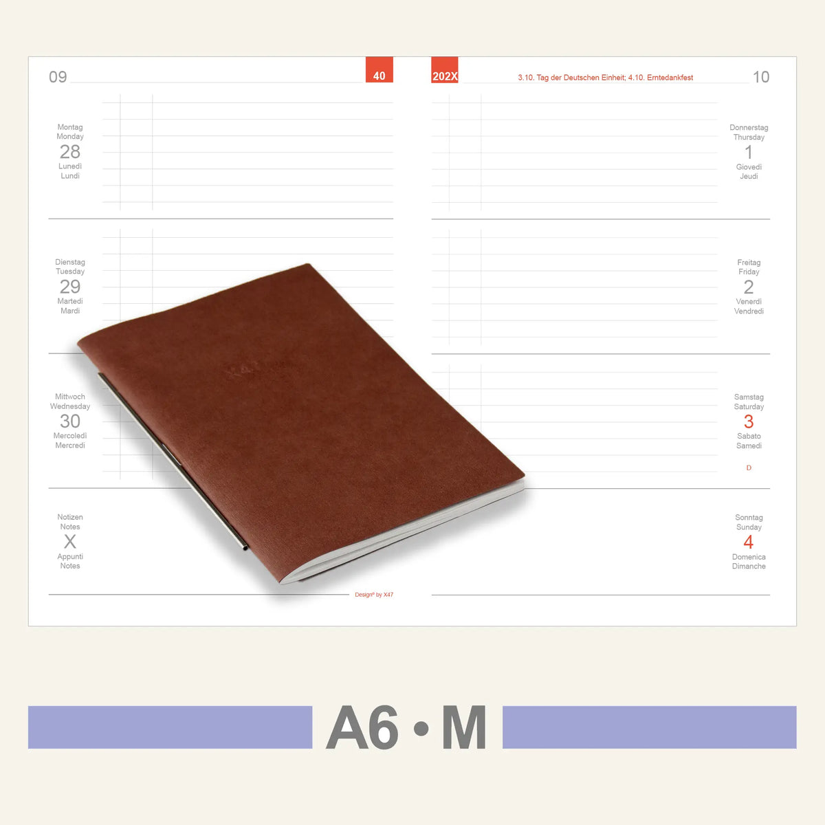A6 Einlagen - Kalender