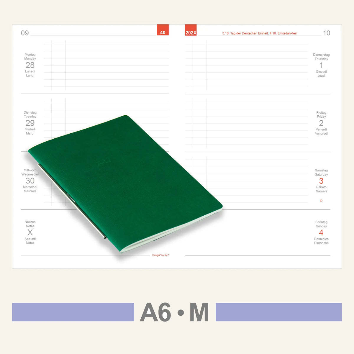 A6 Einlagen - Kalender