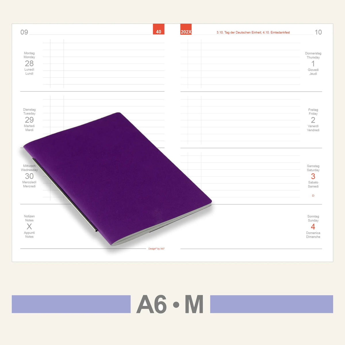 A6 Einlagen - Kalender