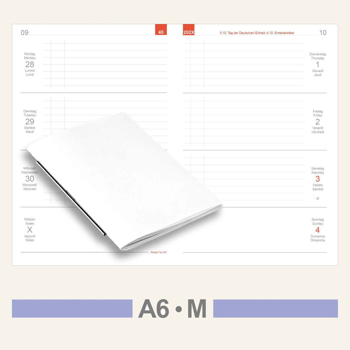 A6 Einlagen - Kalender
