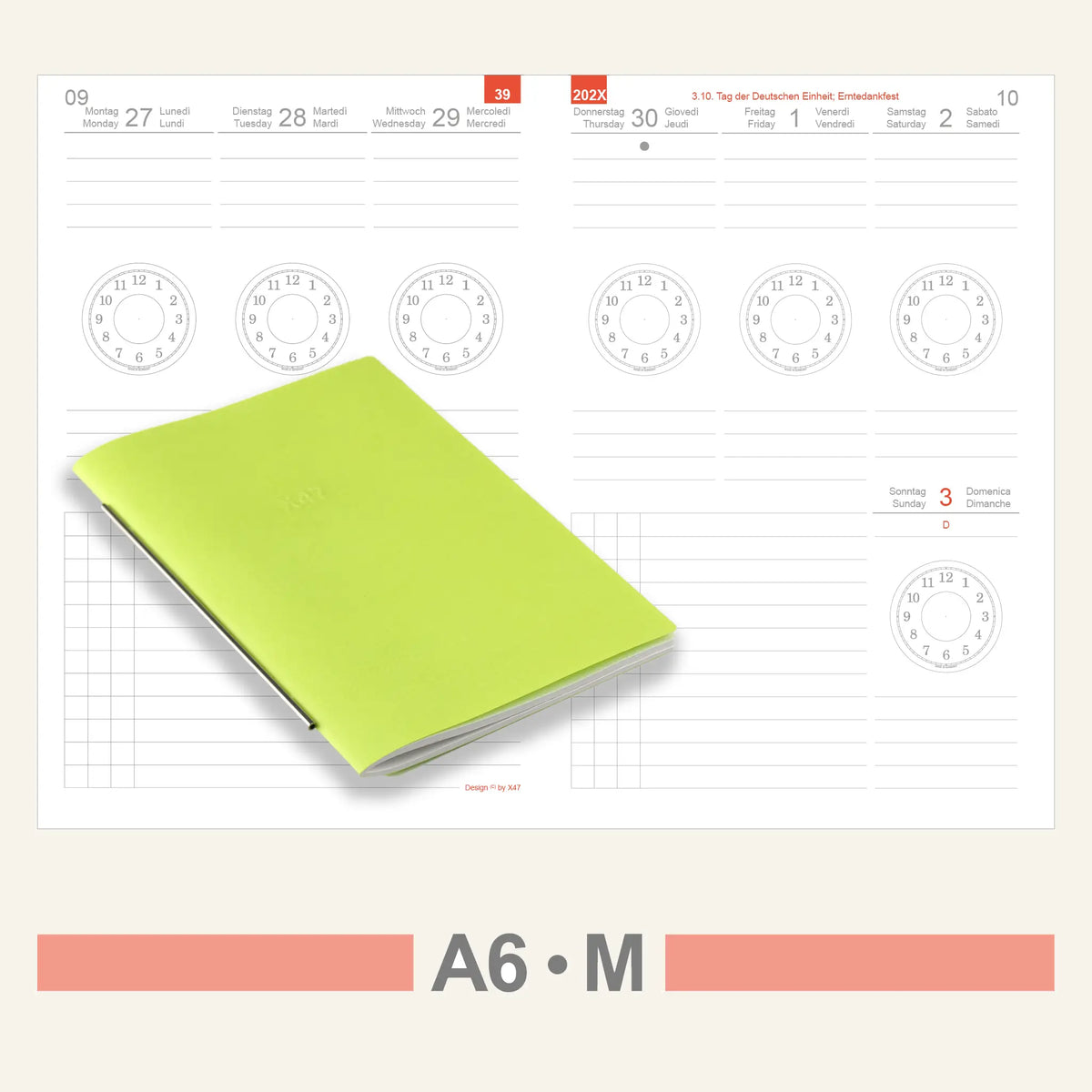 A6 Einlagen - Kalender