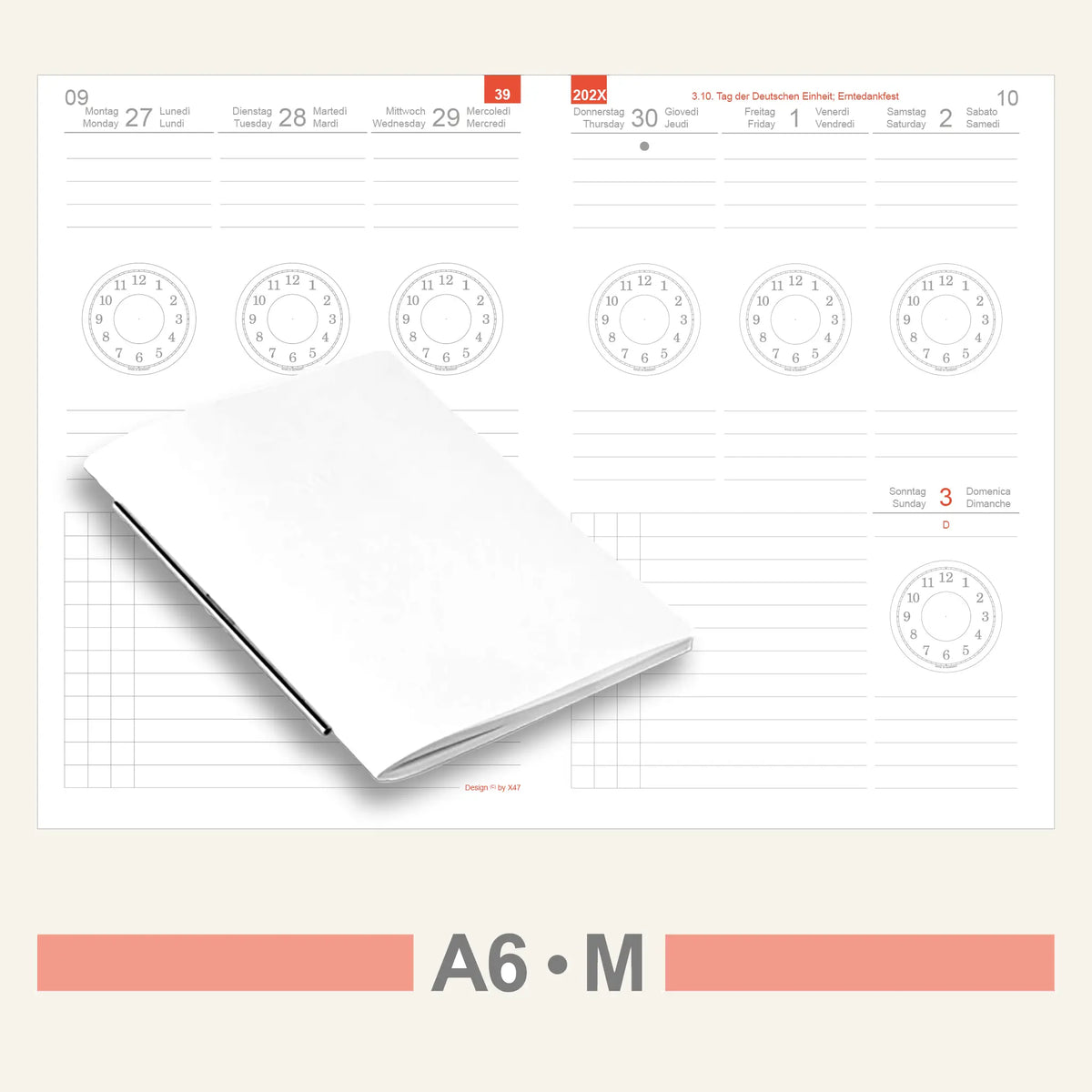 A6 Einlagen - Kalender