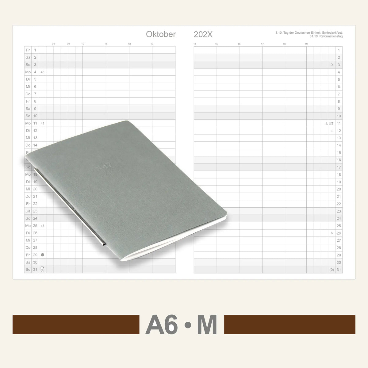A6 Einlagen - Kalender