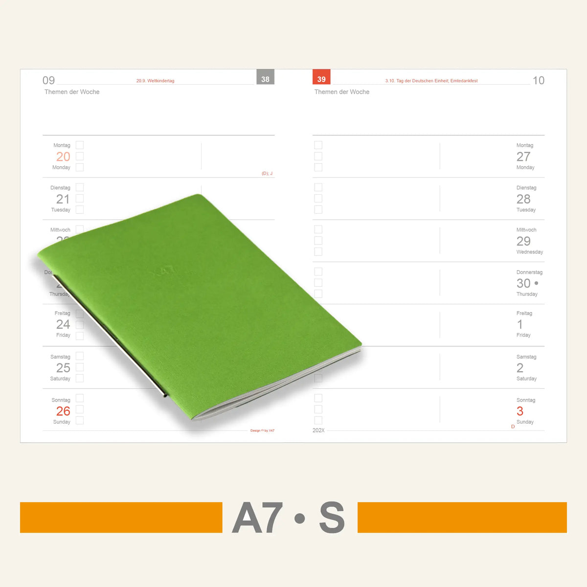 A7 Einlagen - Kalender