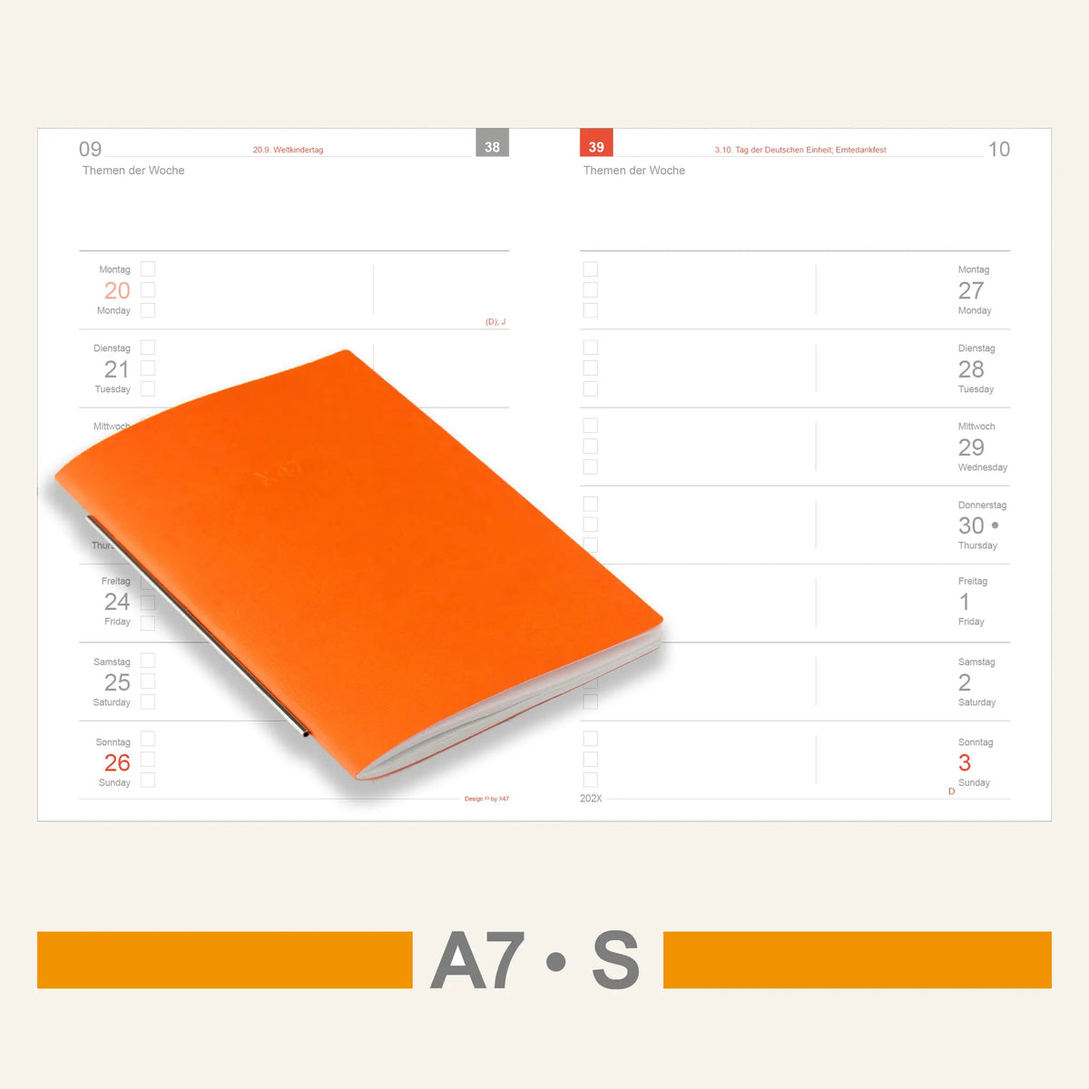 A7 Einlagen - Kalender