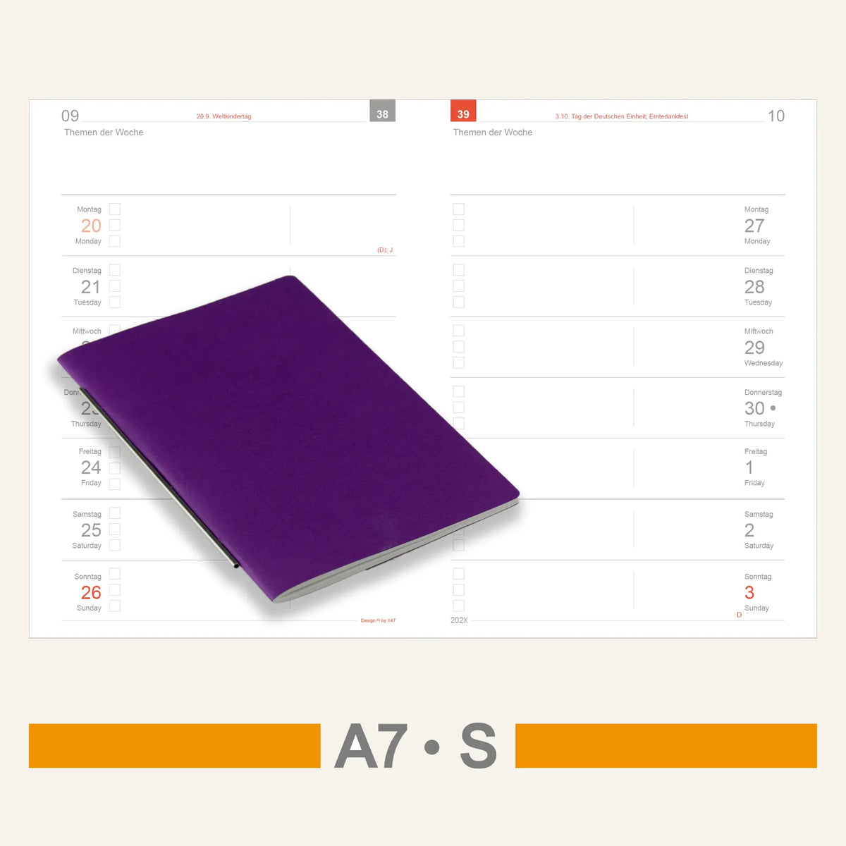 A7 Einlagen - Kalender