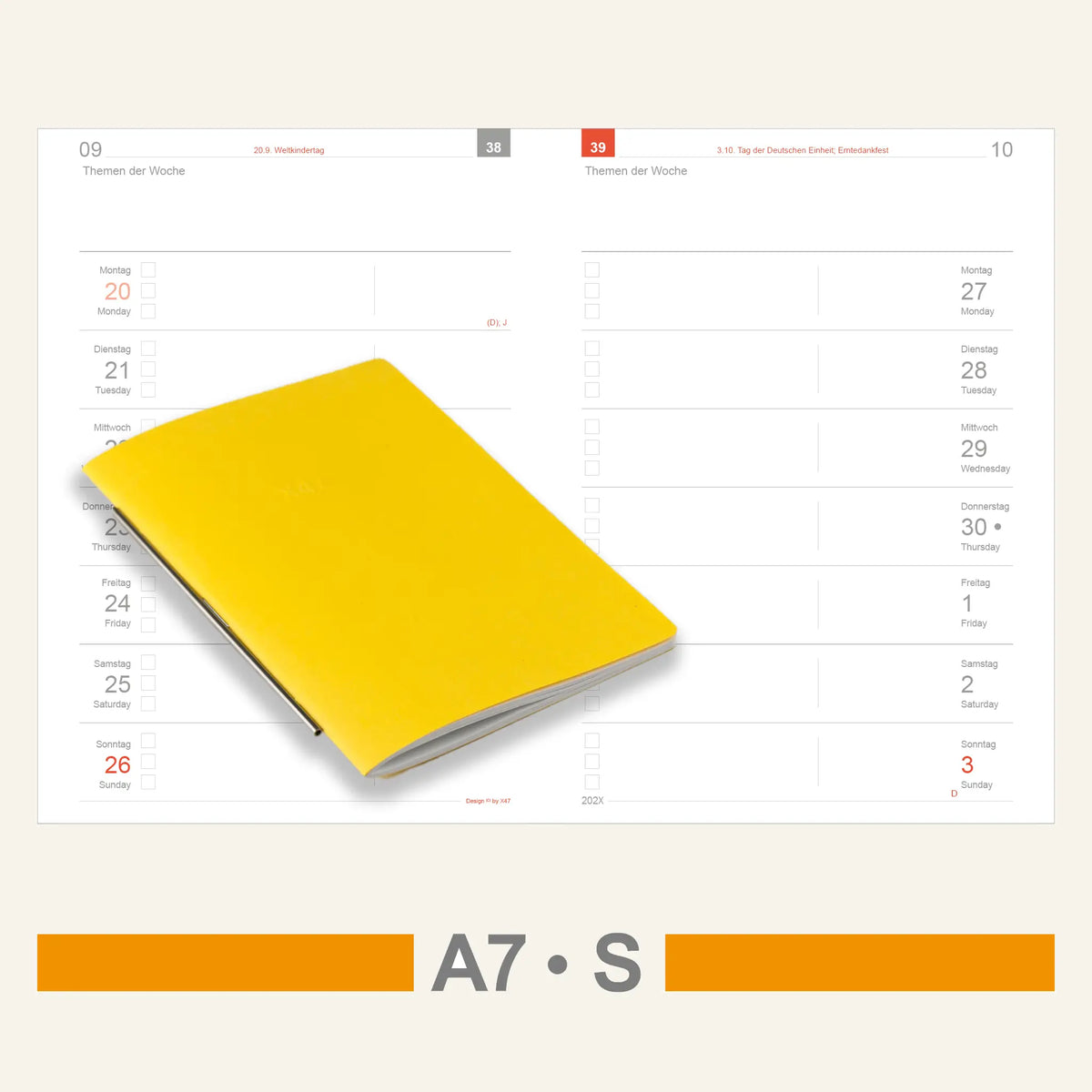 A7 Einlagen - Kalender