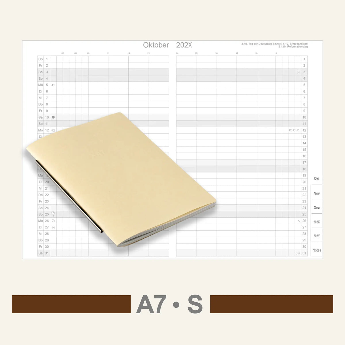 A7 Einlagen - Kalender
