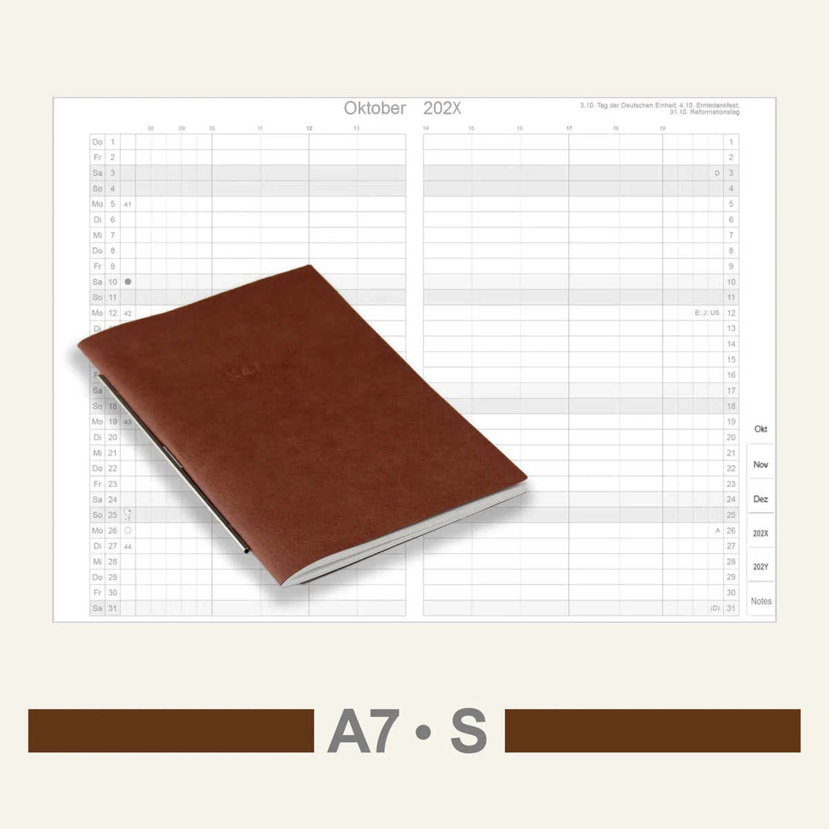 A7 Einlagen - Kalender