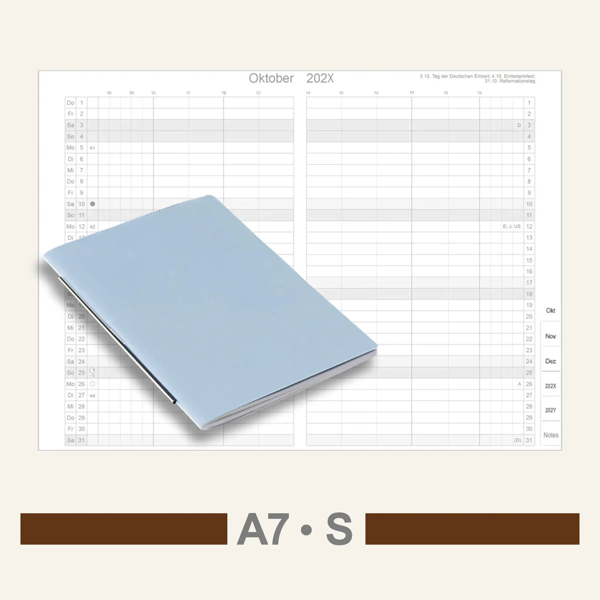 A7 Einlagen - Kalender