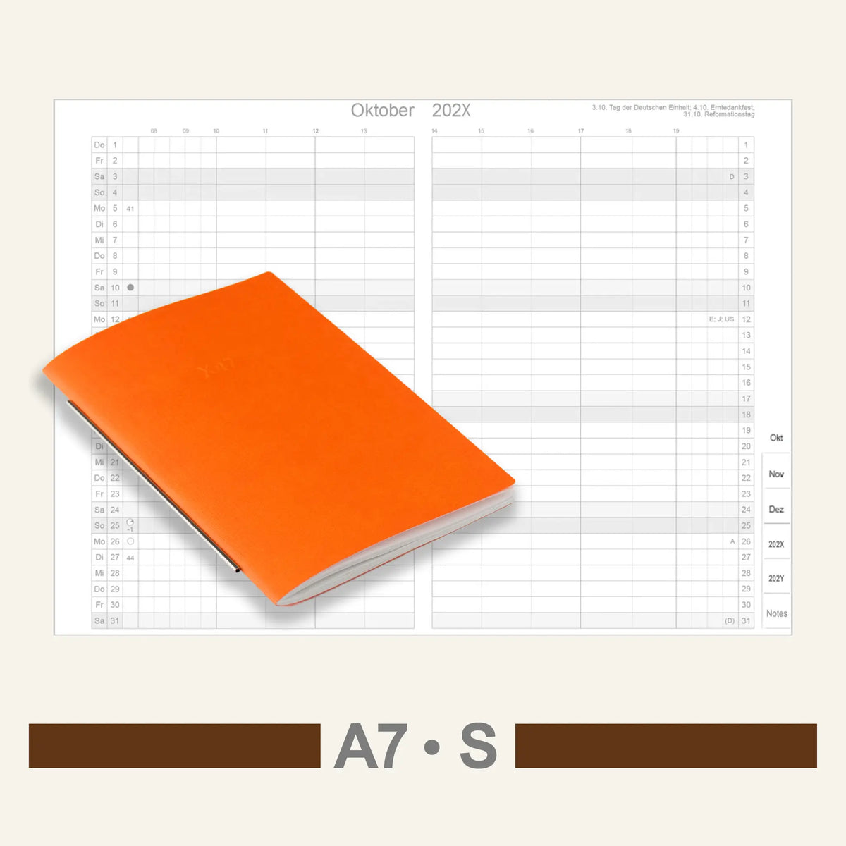 A7 Einlagen - Kalender