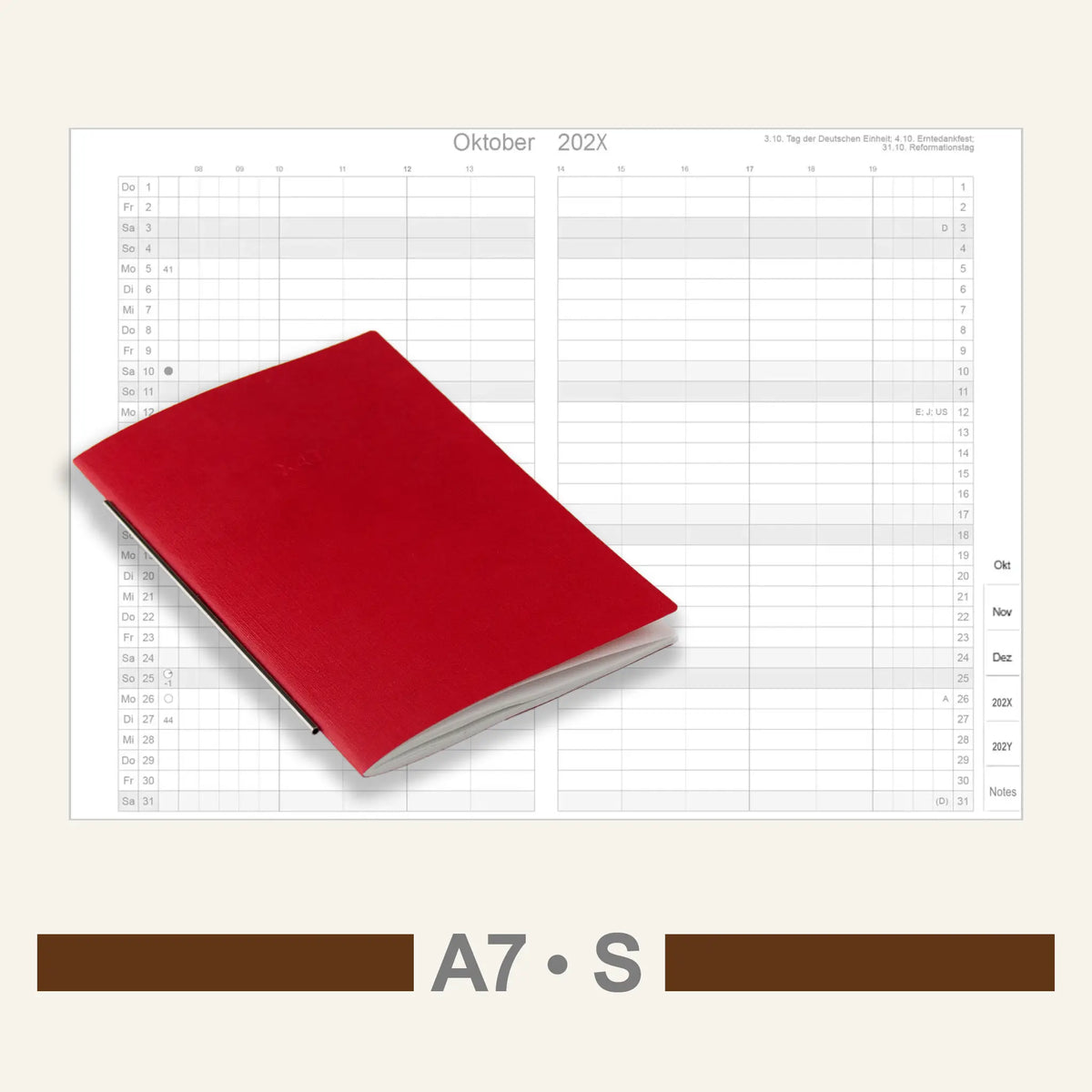 A7 Einlagen - Kalender