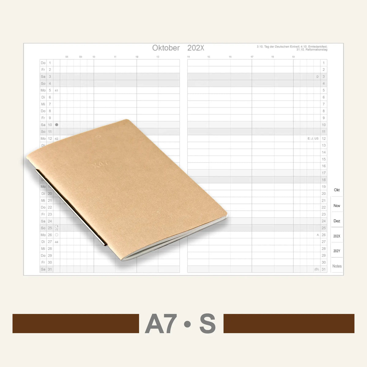 A7 Einlagen - Kalender