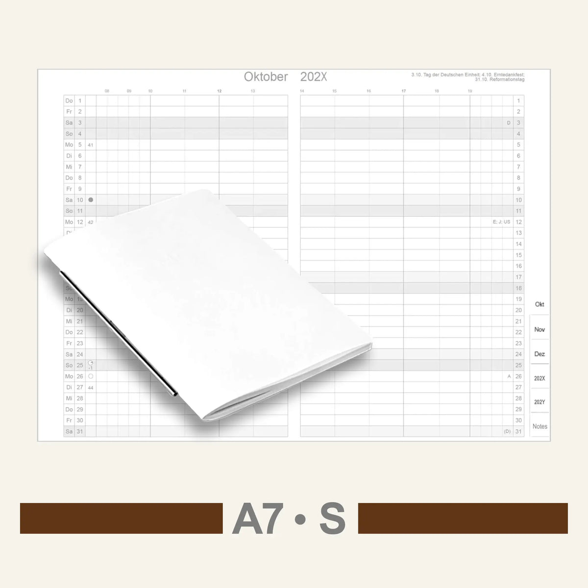 A7 Einlagen - Kalender