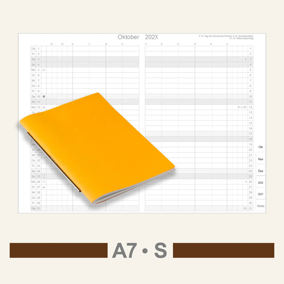 A7 Einlagen - Kalender