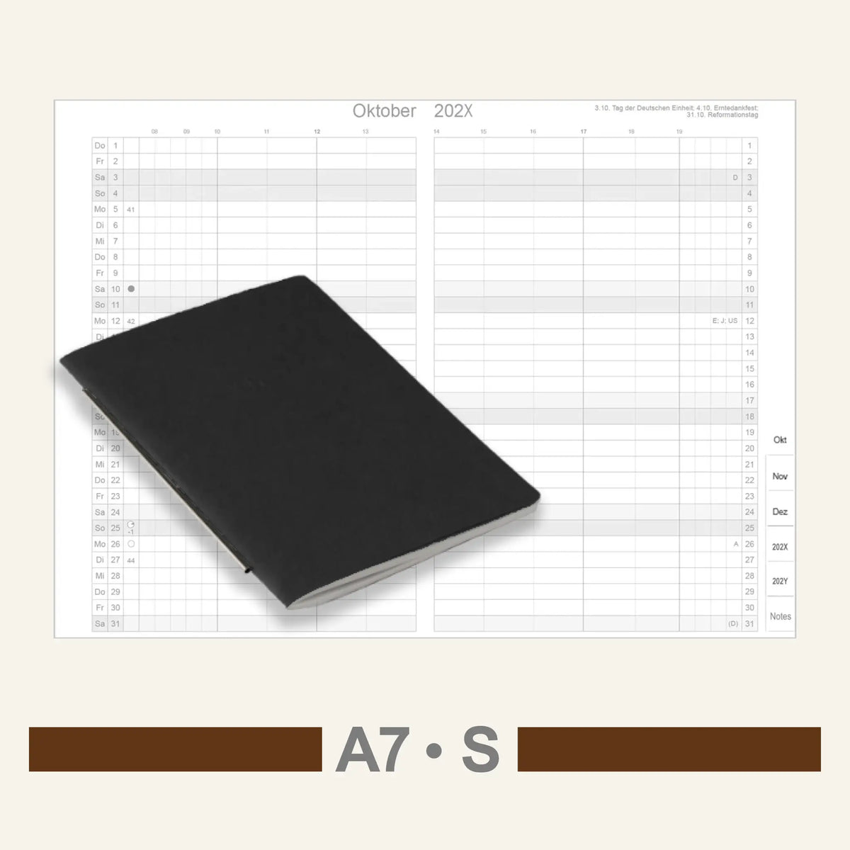 A7 Einlagen - Kalender