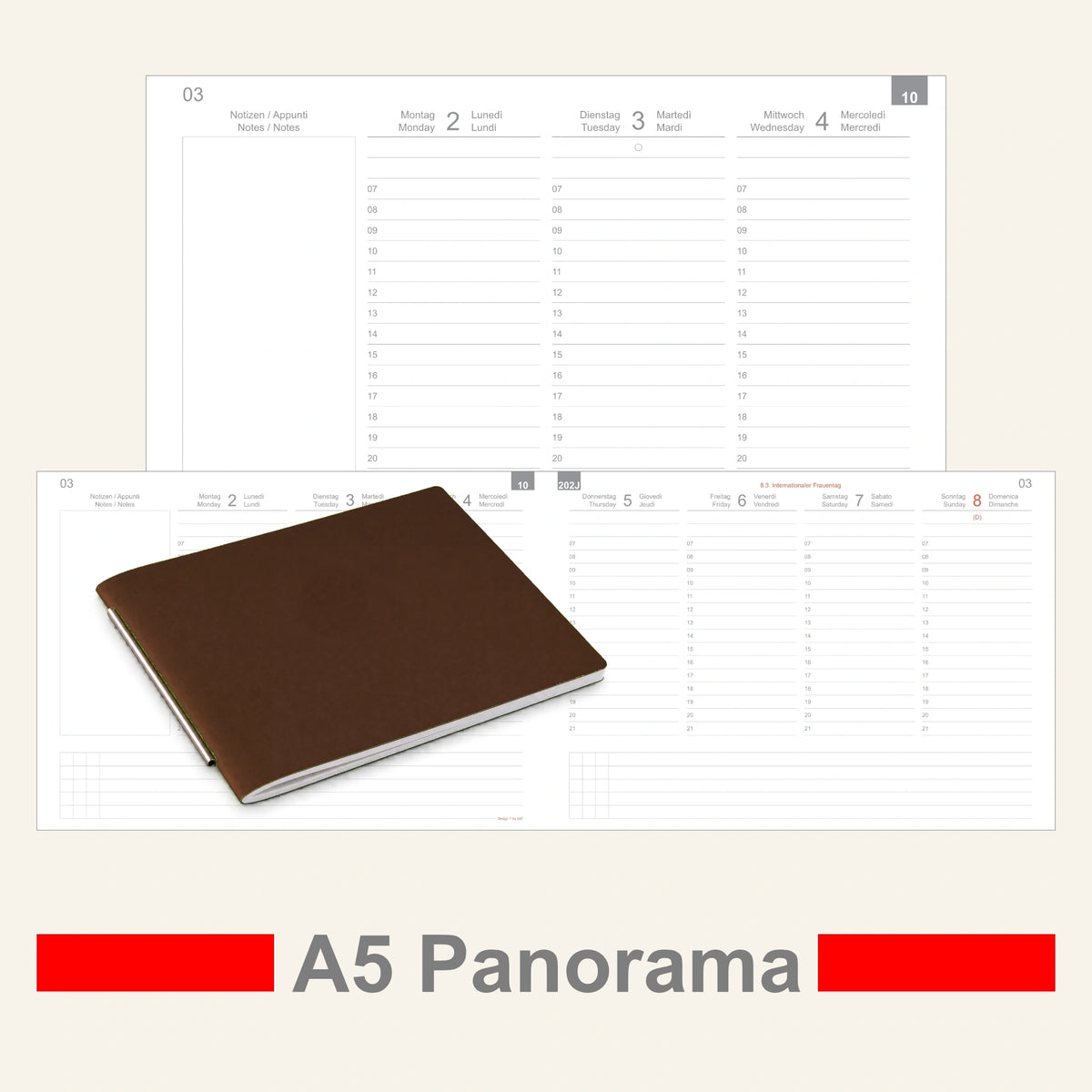 A5 Panorama Einlagen - Kalender