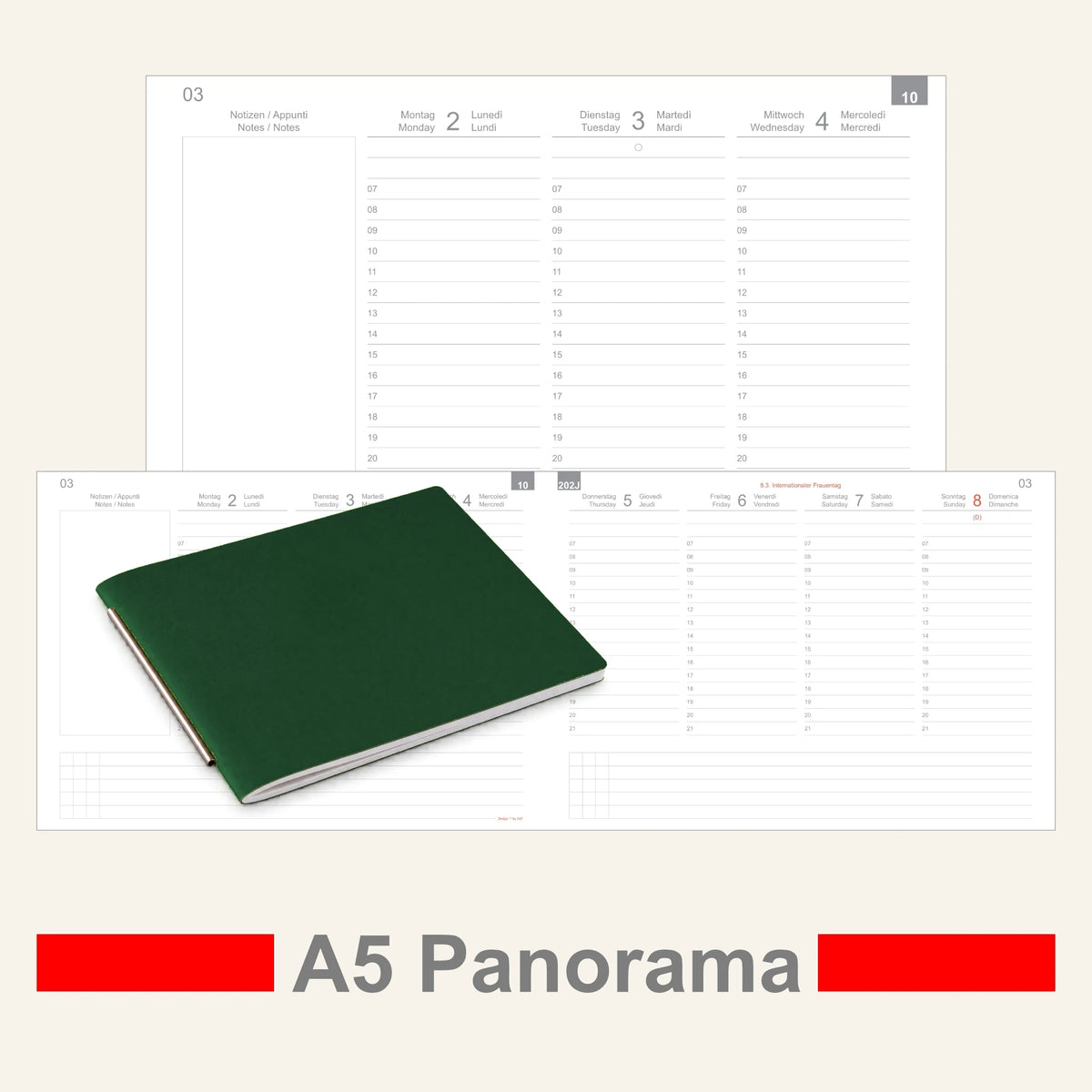 A5 Panorama Einlagen - Kalender