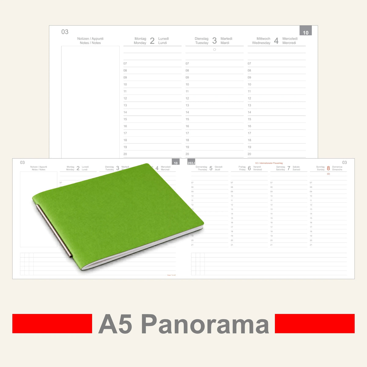 A5 Panorama Einlagen - Kalender