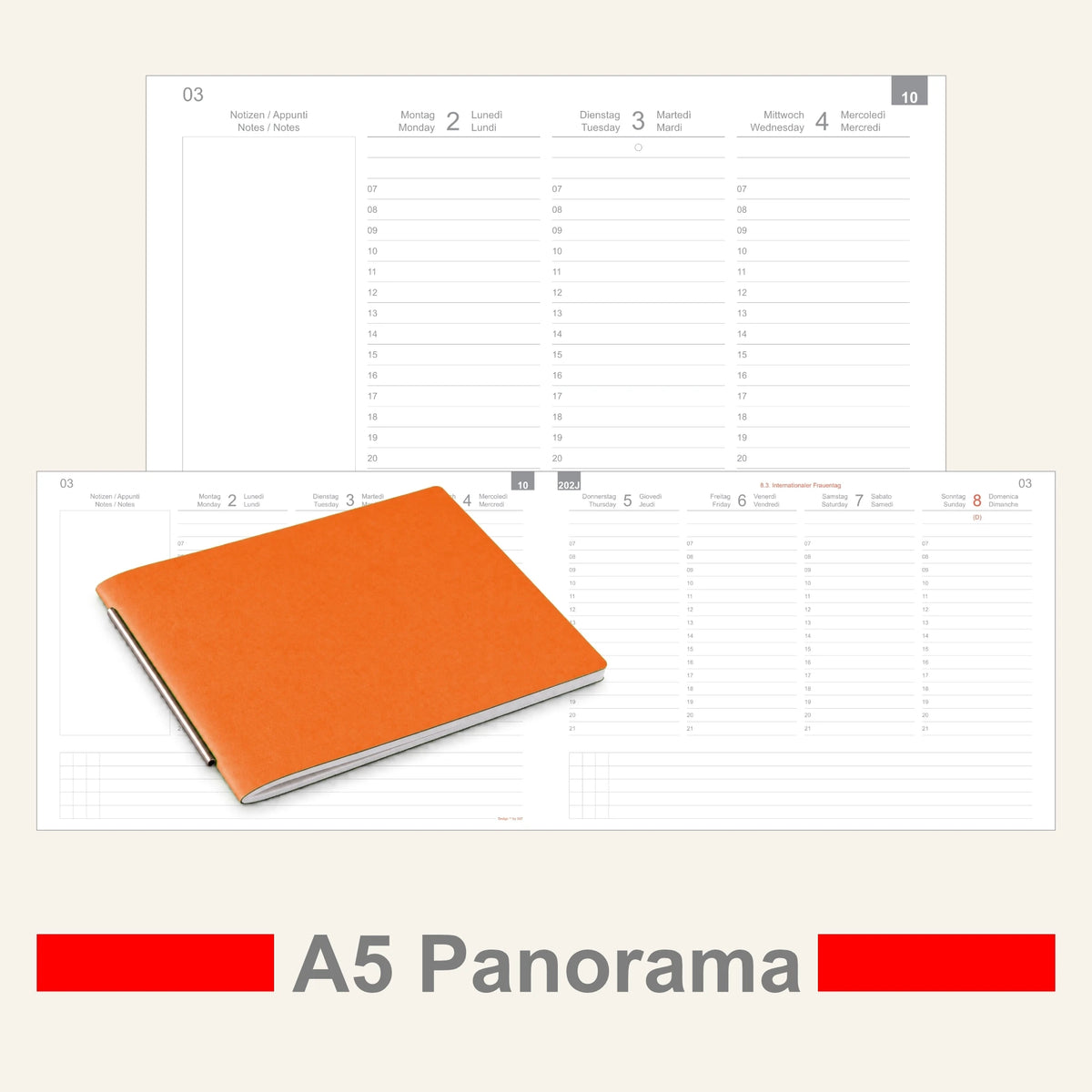A5 Panorama Einlagen - Kalender