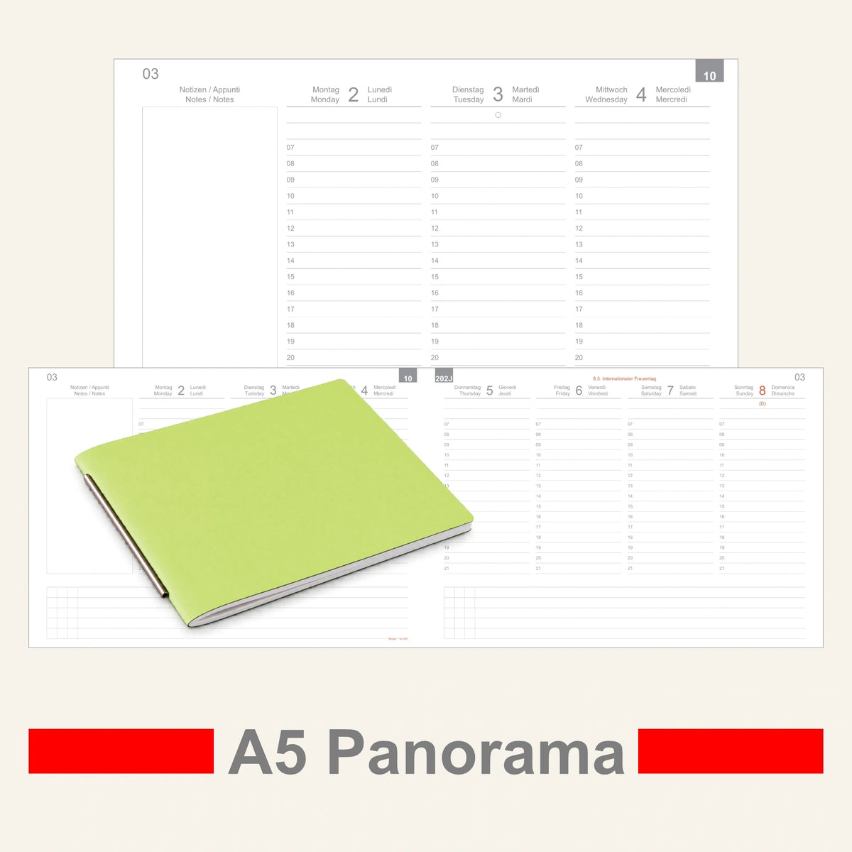 A5 Panorama Einlagen - Kalender