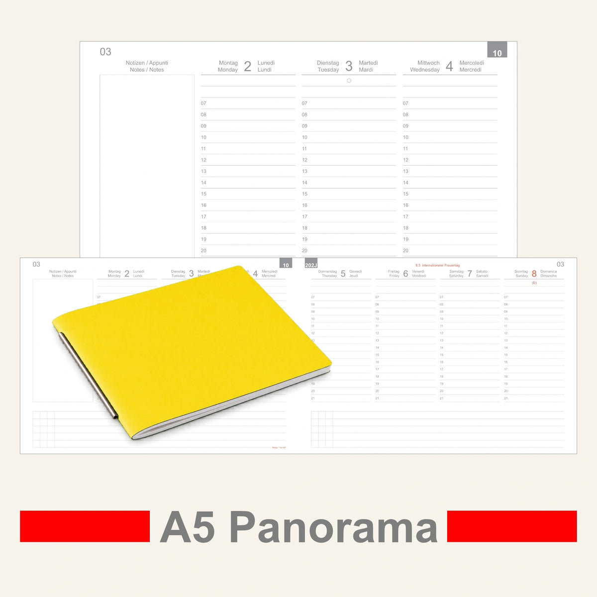 A5 Panorama Einlagen - Kalender