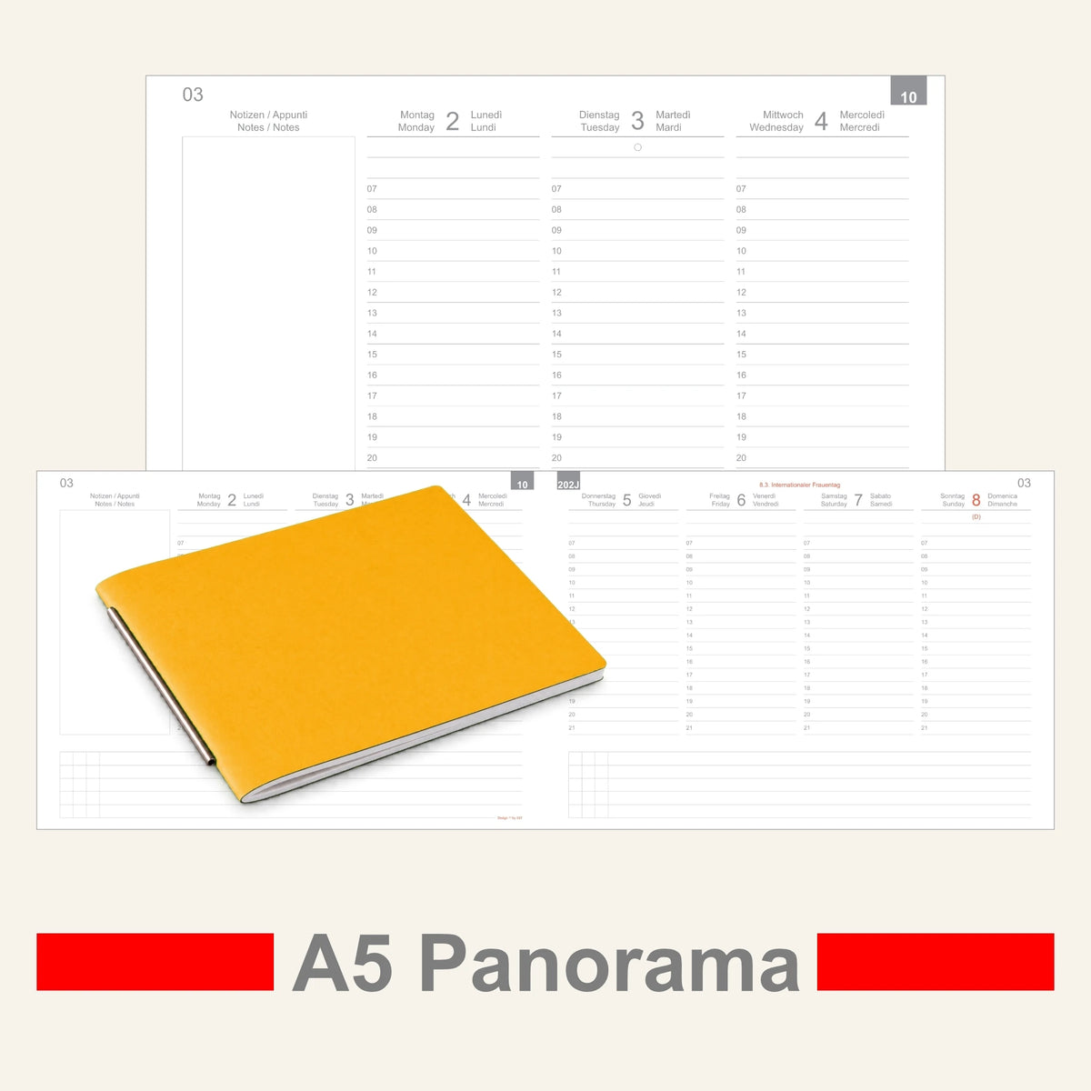 A5 Panorama Einlagen - Kalender