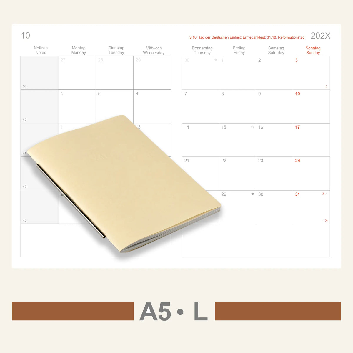 A5 Inserts - Calendar
