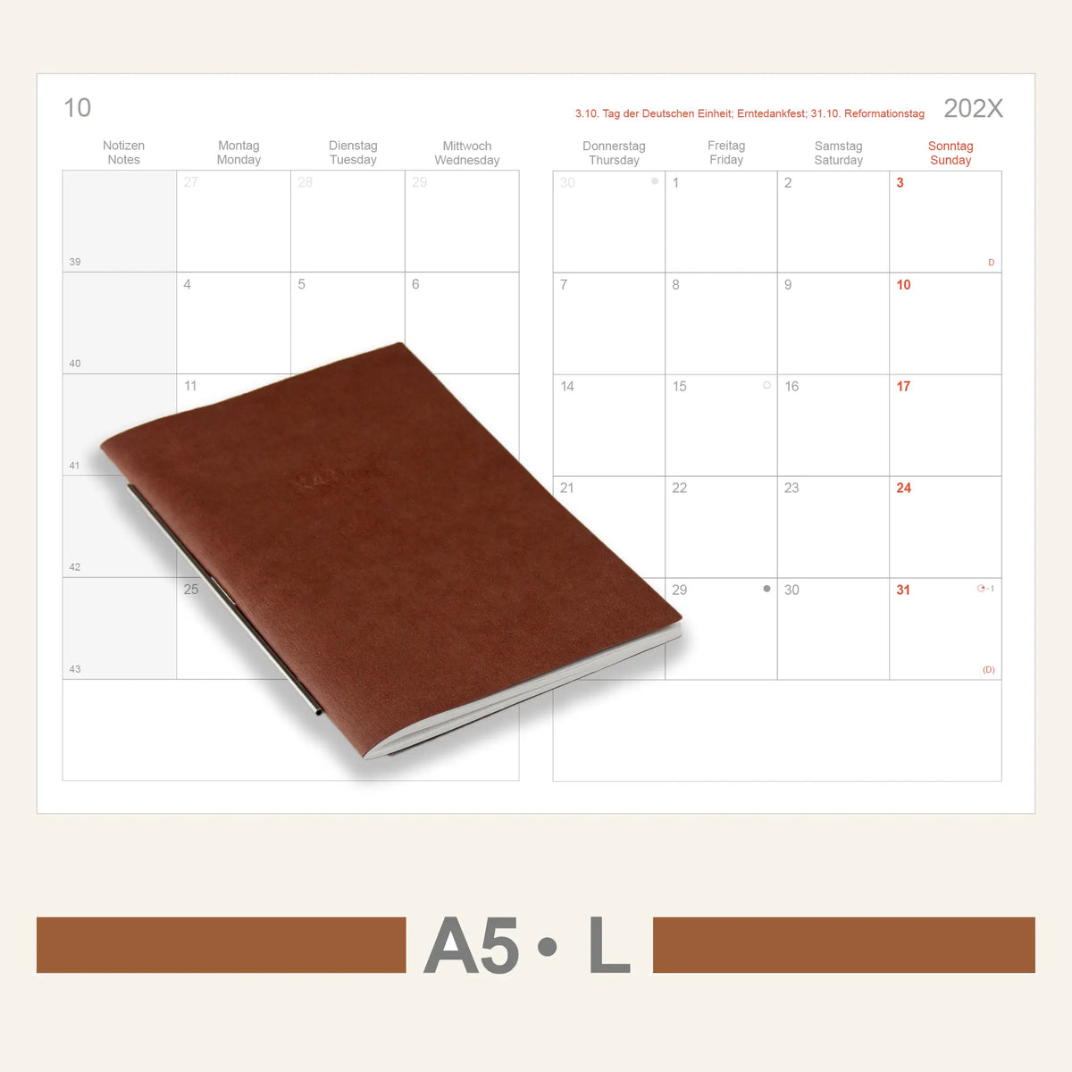 A5 Inserts - Calendar
