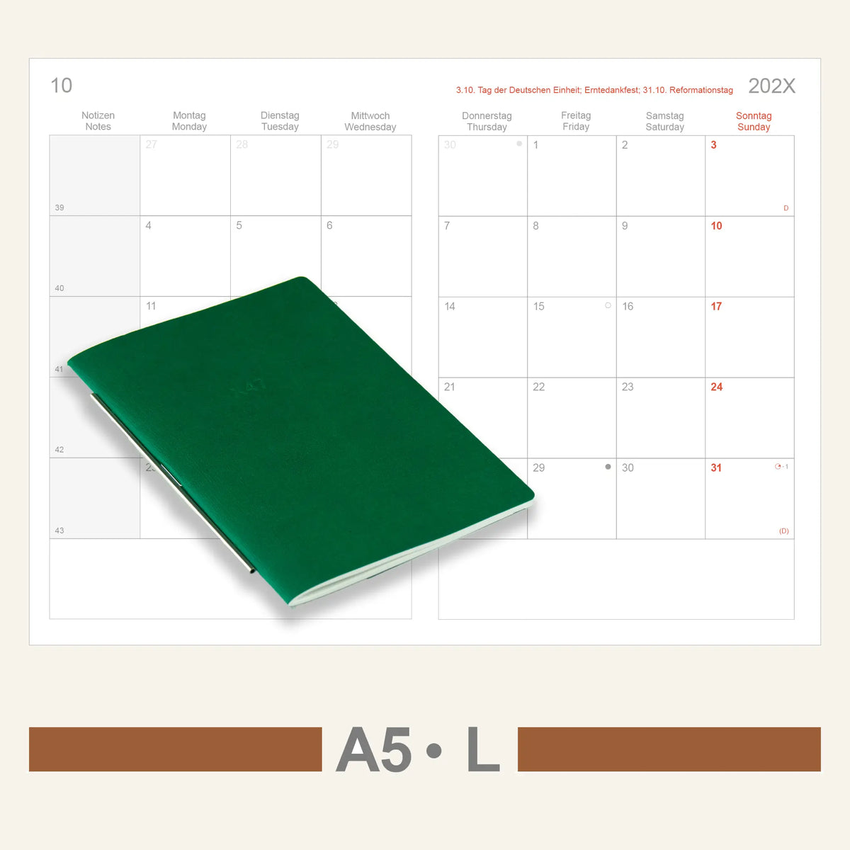 A5 Inserts - Calendar