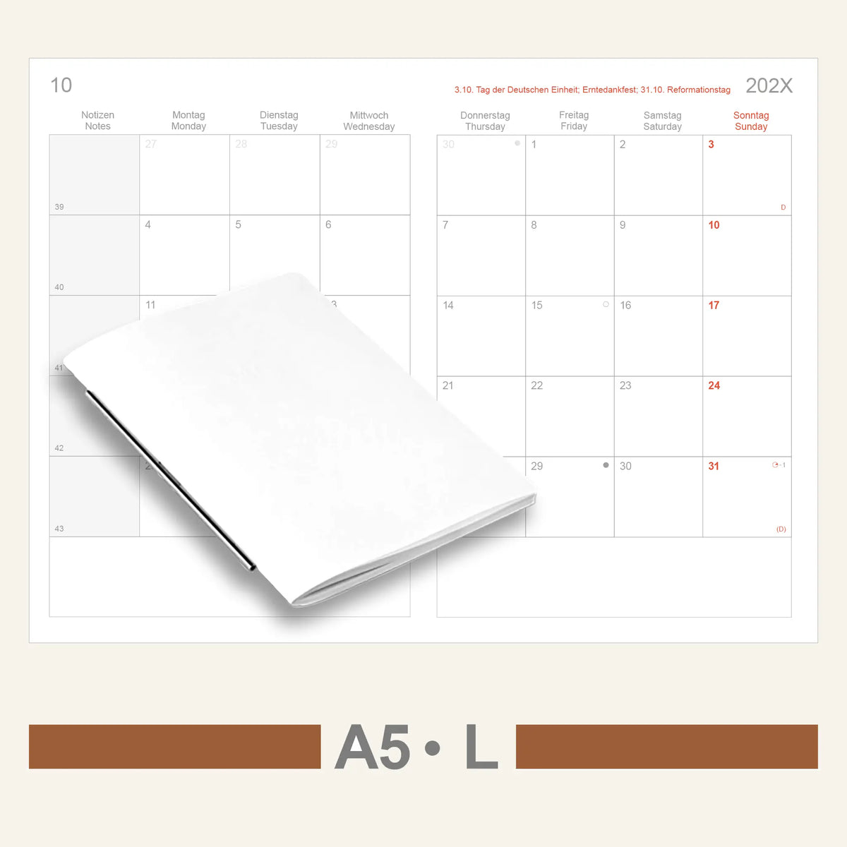 A5 Inserts - Calendar