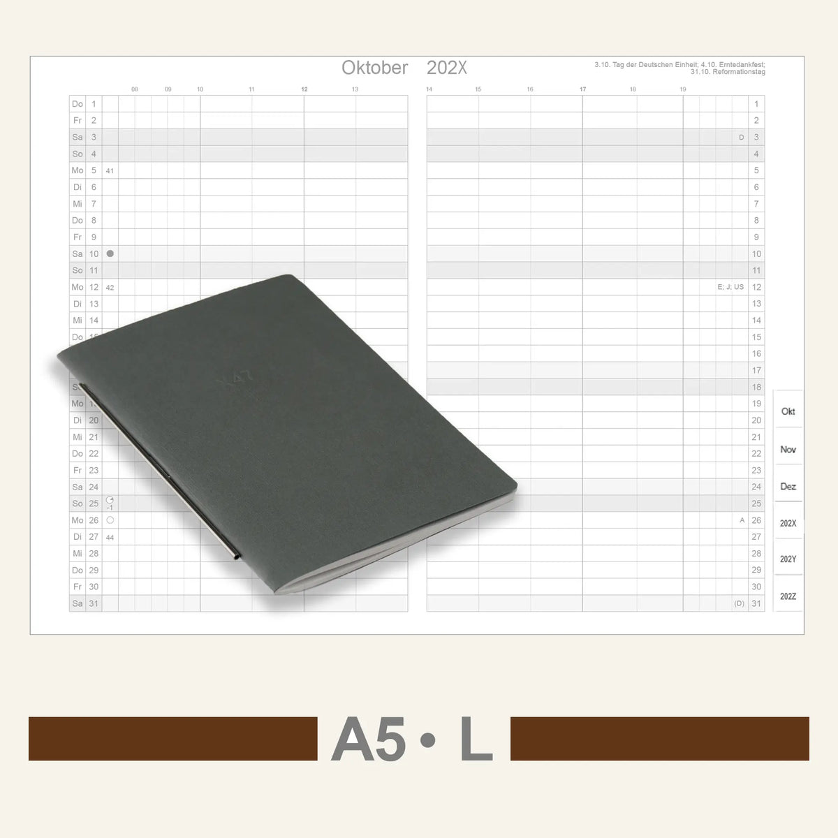 A5 Inserts - Calendar