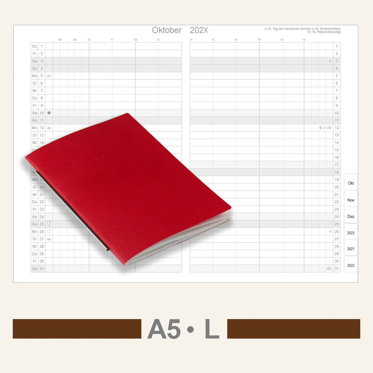 A5 Inserts - Calendar