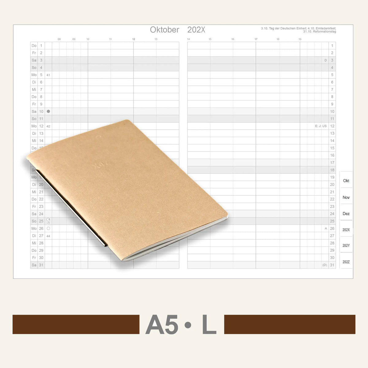 A5 Inserts - Calendar